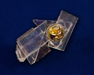 The Glass Ceiling Lapel Pin with Gold Trim