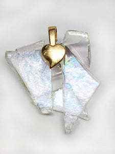Glass Ceiling Pendant with Gold - back